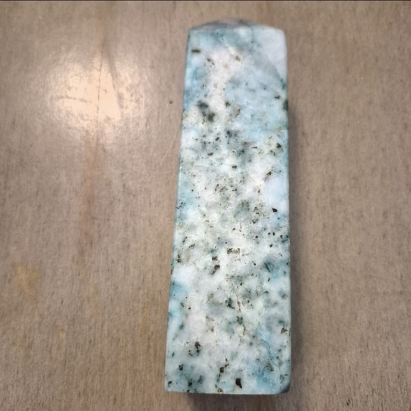 Natural Chrysocolla Blue Green Crystal Point Obelisk Tower #6 - Picture 9 of 11